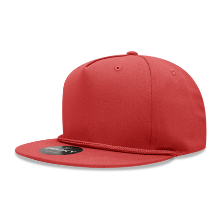 Decky 5 Panel High Profile Structured Cotton Blend Rope Hat | Decky 1041