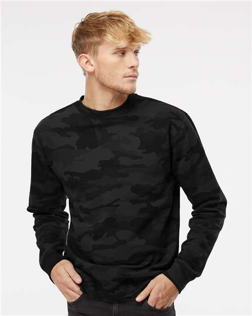 Independent Trading Co. Midweight Crewneck Sweatshirt - Black Camo - Independent Trading Co. SS3000 Independent Trading Co.