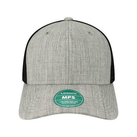 LEGACY Mid-Pro Snapback Trucker Cap - LEGACY MPS LEGACY Melange Grey/ Black Adjustable