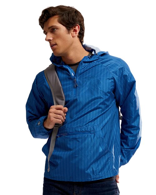 Holloway Men's Range Hooded Packable Quarter-Zip Jacket - Holloway 229554