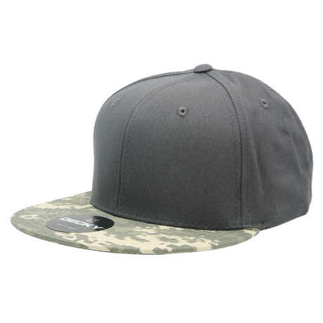 Decky 6 Panel High Profile Structured Camo Snapback | Decky 1047