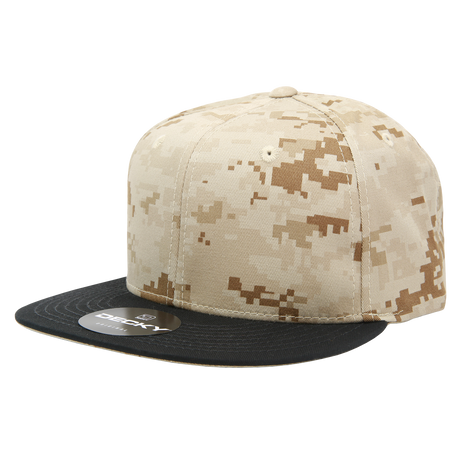 Decky 6 Panel High Profile Structured Camo Snapback | Decky 1047