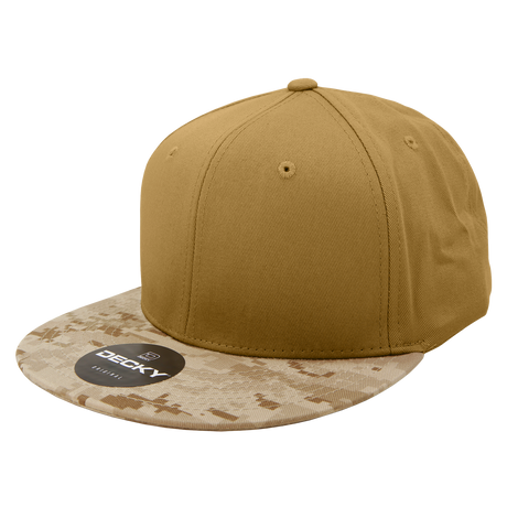 Decky 6 Panel High Profile Structured Camo Snapback | Decky 1047