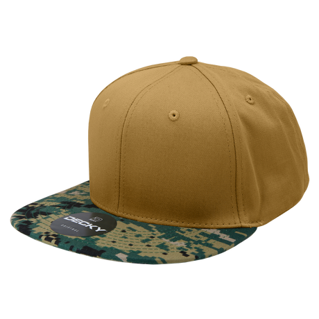 Decky 6 Panel High Profile Structured Camo Snapback | Decky 1047