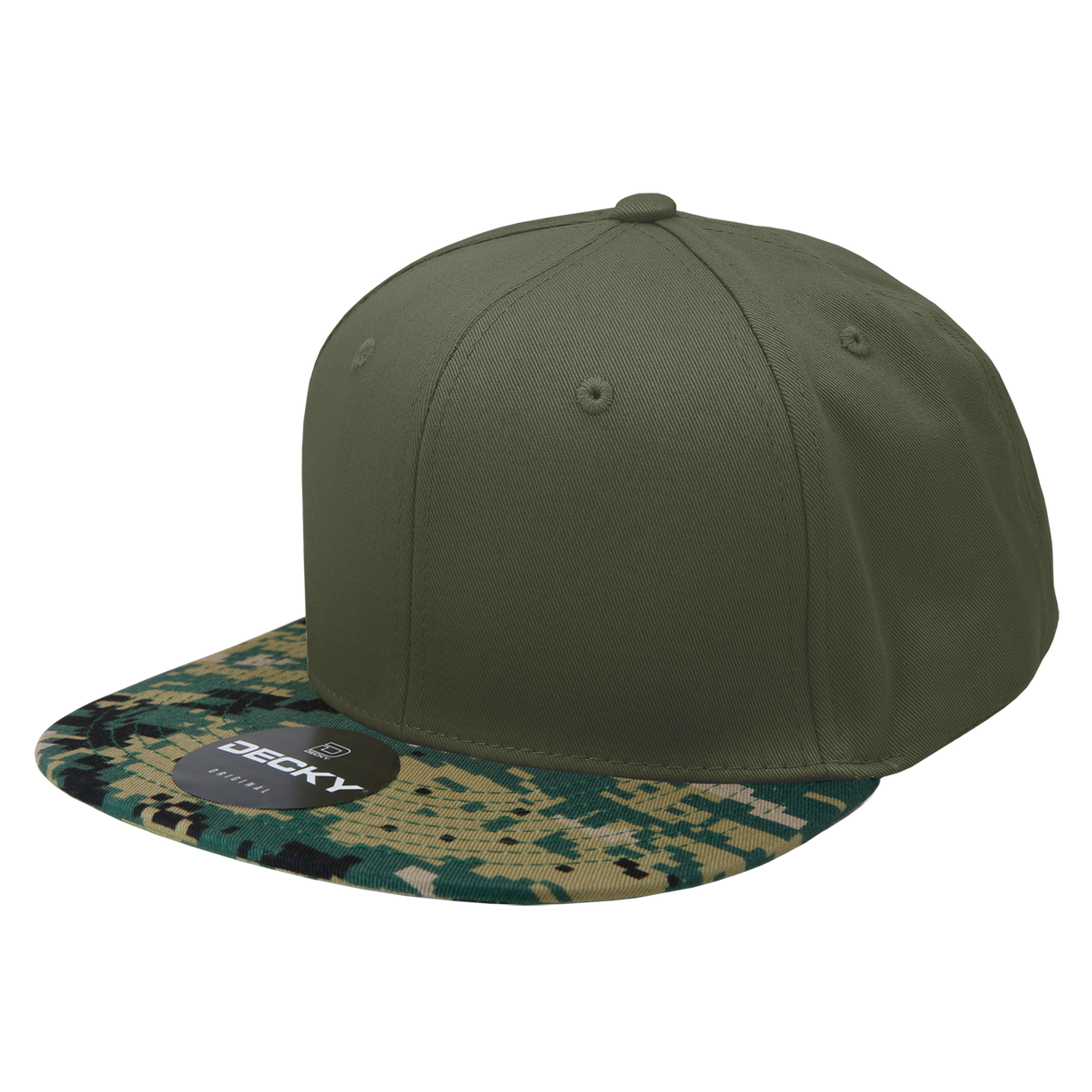 Decky 6 Panel High Profile Structured Camo Snapback | Decky 1047