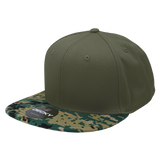 Decky 6 Panel High Profile Structured Camo Snapback | Decky 1047