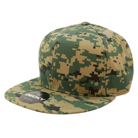 Decky 6 Panel High Profile Structured Camo Snapback | Decky 1047