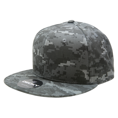 Decky 6 Panel High Profile Structured Camo Snapback | Decky 1047