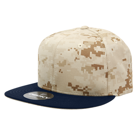 Decky 6 Panel High Profile Structured Camo Snapback | Decky 1047