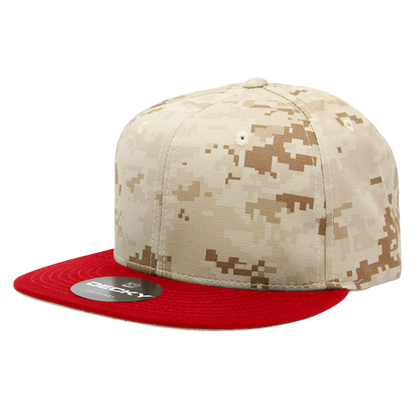Decky 6 Panel High Profile Structured Camo Snapback | Decky 1047