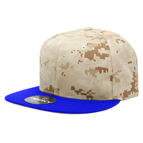 Decky 6 Panel High Profile Structured Camo Snapback | Decky 1047
