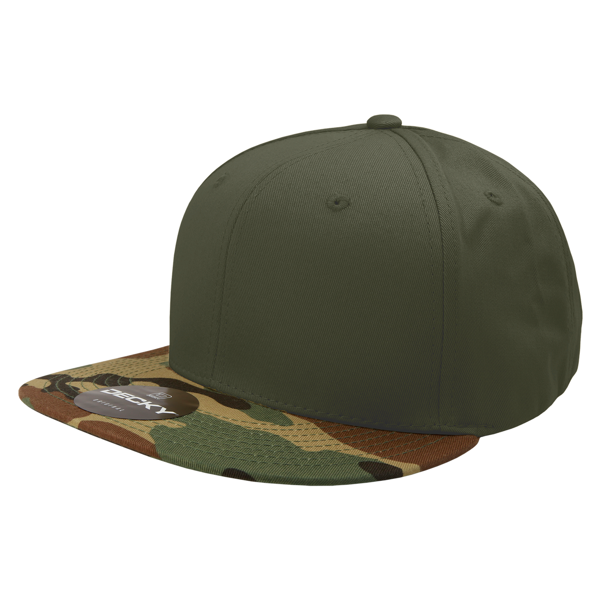 Decky 6 Panel High Profile Structured Camo Snapback | Decky 1047
