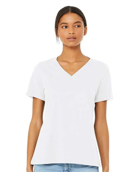 Bella + Canvas 6405CVC Women's Relaxed Heather CVC V-Neck Tee