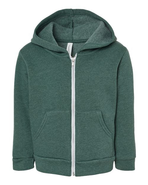 BELLA + CANVAS Toddler Sponge Fleece Full-Zip Hoodie Sweatshirt - BELLA + CANVAS 3739T