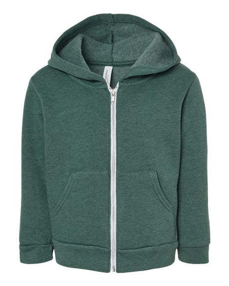 Bella + Canvas 3739T Toddler Sponge Fleece Full-Zip Hoodie Sweatshirt