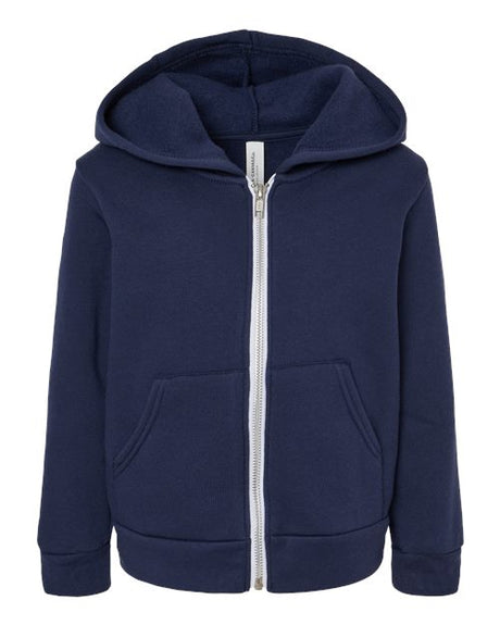 Bella + Canvas 3739T Toddler Sponge Fleece Full-Zip Hoodie Sweatshirt