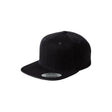 Joe's USA Flat Bill Snapback Cap DRI-EQUIP Black