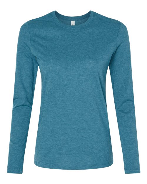 BELLA + CANVAS Women’s Jersey Long Sleeve Tee - BELLA + CANVAS 6500 BELLA + CANVAS Heather Deep Teal S