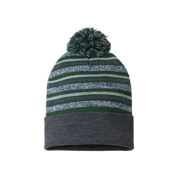 CAP AMERICA USA-Made Striped Beanie - CAP AMERICA RKL12 CAP AMERICA