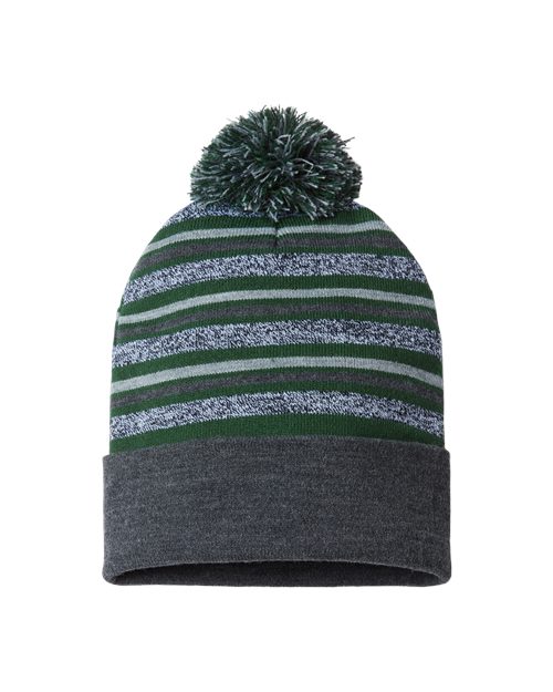 CAP AMERICA USA-Made Striped Beanie - CAP AMERICA RKL12 CAP AMERICA