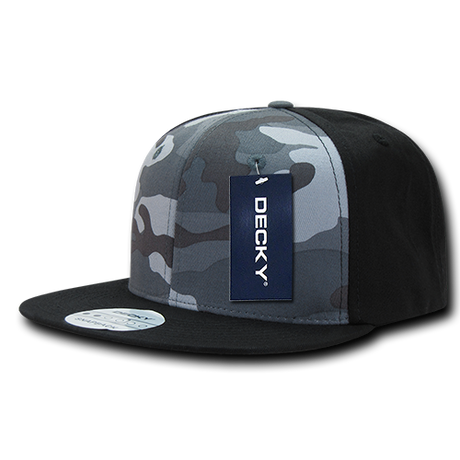 Decky 6 Panel High Profile Structured Camo Snapback | Decky 1049