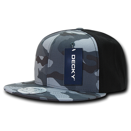Decky 6 Panel High Profile Structured Camo Snapback | Decky 1049
