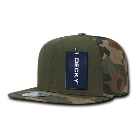 Decky 6 Panel High Profile Structured Camo Snapback | Decky 1049
