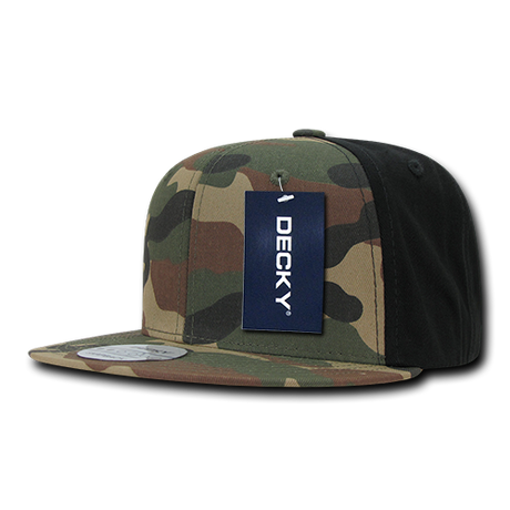 Decky 6 Panel High Profile Structured Camo Snapback | Decky 1049