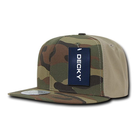Decky 6 Panel High Profile Structured Camo Snapback | Decky 1049