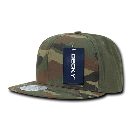 Decky 6 Panel High Profile Structured Camo Snapback | Decky 1049