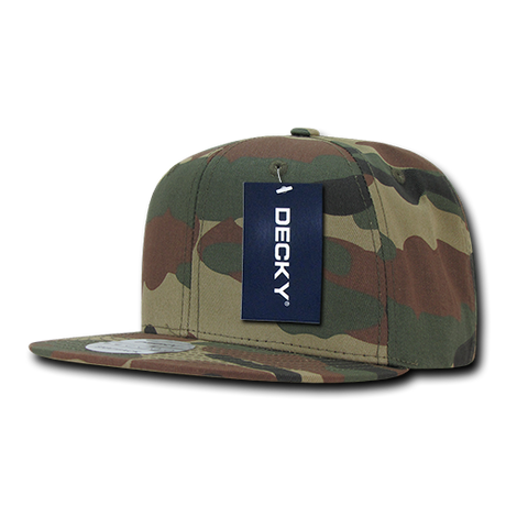 Decky 6 Panel High Profile Structured Camo Snapback | Decky 1049