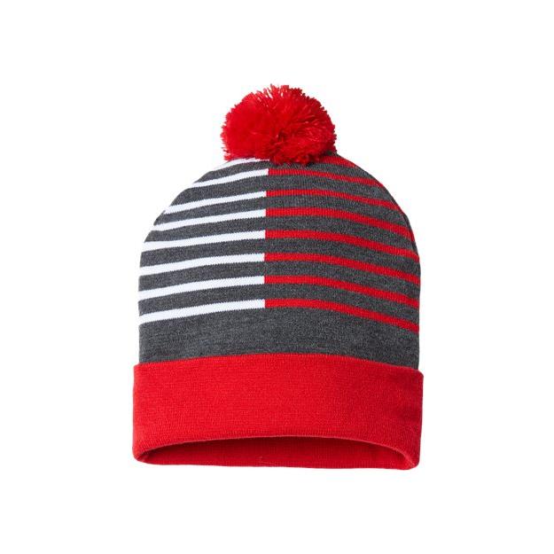 CAP AMERICA USA-Made Half Color Beanie - CAP AMERICA RKH12 CAP AMERICA