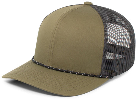 Pacific Headwear Trucker Snapback Braid Cap 104BR