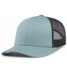 Pacific Headwear Trucker Snapback Cap | Pacific Headwear 104C Caps Pacific Headwear Smoke Blue/Lt Charcoal/Smoke Blue OSFM