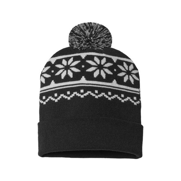 CAP AMERICA USA-Made Snowflake Beanie - CAP AMERICA RKF12 CAP AMERICA