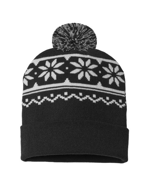 CAP AMERICA USA-Made Snowflake Beanie - CAP AMERICA RKF12 CAP AMERICA