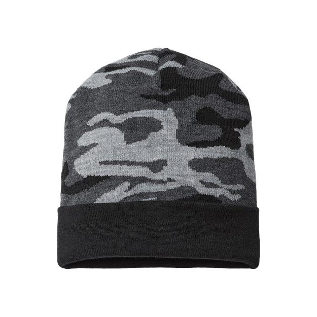 CAP AMERICA USA-Made Camo Cuffed Beanie - CAP AMERICA RKC12 CAP AMERICA