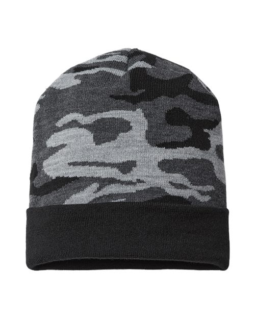 CAP AMERICA USA-Made Camo Cuffed Beanie - CAP AMERICA RKC12 CAP AMERICA