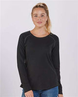Boxercraft Women's Solid Preppy Patch Long Sleeve T-Shirt - Boxercraft BW3166