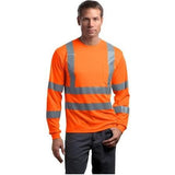 ANSI 107 Class 3 Long Sleeve Snag-Resistant Reflective T-Shirt Joe's USA Safety Orange/ Reflective 2X-Large