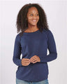Boxercraft Women's Solid Preppy Patch Long Sleeve T-Shirt - Boxercraft BW3166