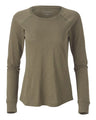 Boxercraft Women's Solid Preppy Patch Long Sleeve T-Shirt - Boxercraft BW3166