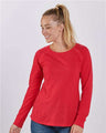 Boxercraft Women's Solid Preppy Patch Long Sleeve T-Shirt - Boxercraft BW3166
