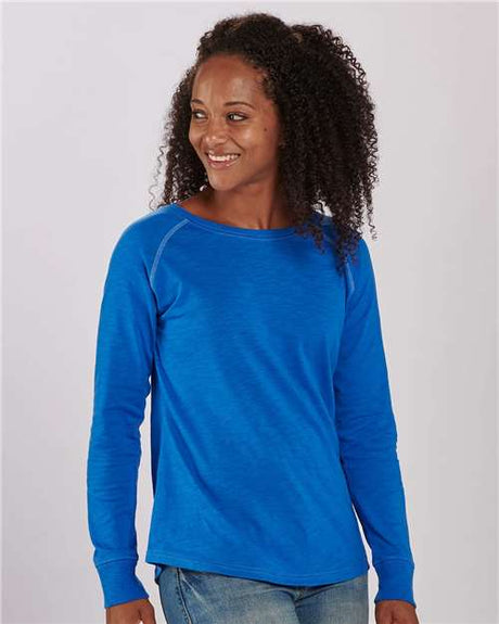 Boxercraft Women's Solid Preppy Patch Long Sleeve T-Shirt - Boxercraft BW3166