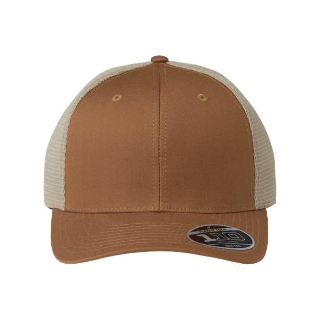 Flexfit 110® Mesh-Back Cap - Flexfit 110M Flexfit Caramel/ Khaki Adjustable