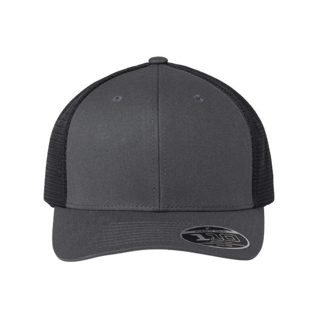 Flexfit 110® Mesh-Back Cap - Flexfit 110M Flexfit Charcoal/ Black Adjustable