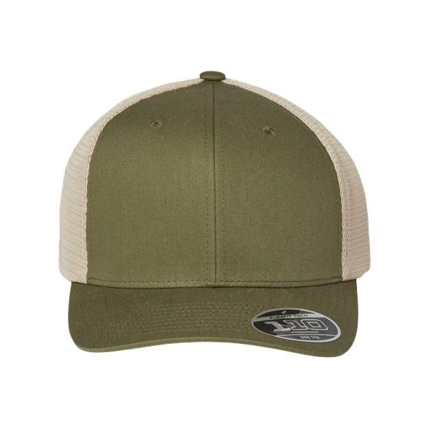 Flexfit 110® Mesh-Back Cap - Flexfit 110M Flexfit Olive/ Khaki Adjustable