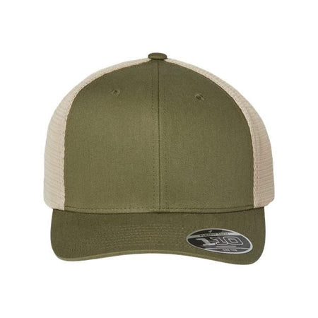 Flexfit 110® Mesh-Back Cap - Flexfit 110M Flexfit Olive/ Khaki Adjustable