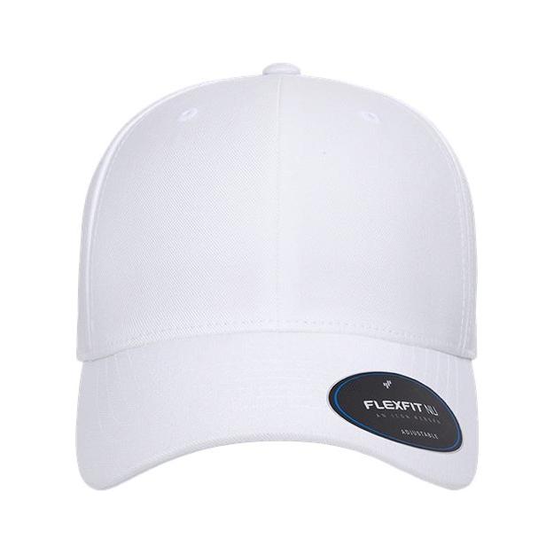 Flexfit NU® Adjustable Cap - Flexfit 6110NU Flexfit White Adjustable