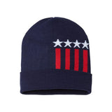 CAP AMERICA USA-Made Patriotic Cuffed Beanie - CAP AMERICA RK12 CAP AMERICA
